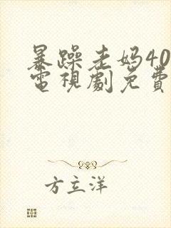 暴躁老妈40集电视剧免费播放