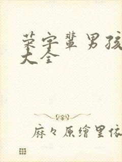 荣字辈男孩取名大全封面