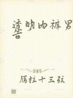 透明内裤男模广告封面