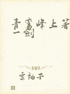 青鸾峰上著我有一剑