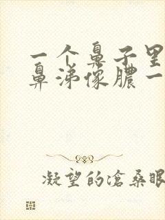 一个鼻子里有黄鼻涕像脓一样的