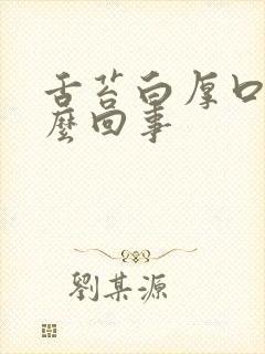 舌苔白厚口苦怎么回事