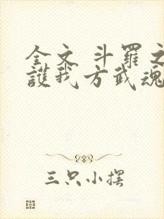 全文 斗罗之保护我方武魂殿封面