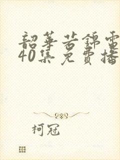 韶华若锦电视剧40集免费播放