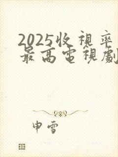 2025收视率最高电视剧排行榜