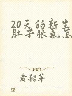 20天的新生儿肚子胀气怎么办