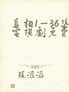 真相1—36集电视剧免费观看36集