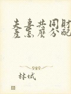 夫妻共同财产遗产怎么分配