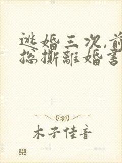 逃婚三次,前夫总撕离婚书小说免费阅读