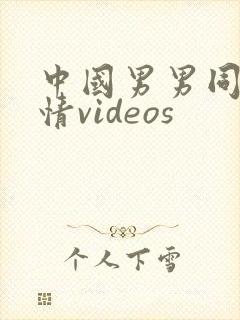 中国男男同志激情videos