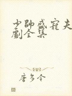 少帅盛宠夫人短剧全集