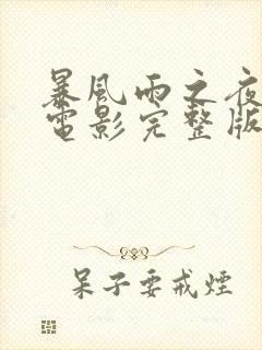 暴风雨之夜日本电影完整版