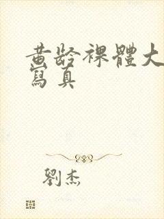 黄龄裸体大尺度写真封面