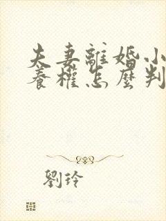 夫妻离婚小孩抚养权怎么判抚养费怎么出