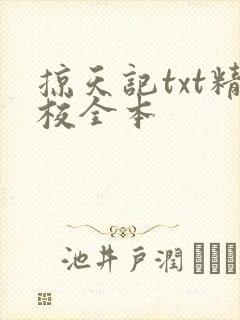 掠天记txt精校全本
