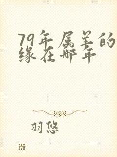 79年属羊的姻缘在哪年