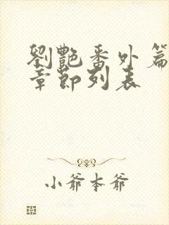 刘艳番外篇全部章节列表封面