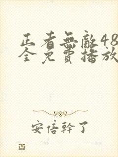 正者无敌48集全免费播放