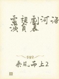 电视剧河洛康家演员表封面