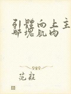 引体向上主要练哪块肌肉