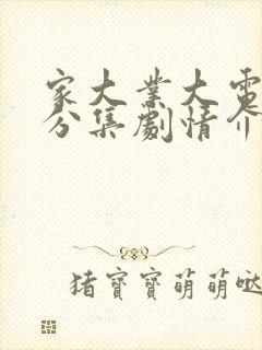 家大业大电视剧分集剧情介绍