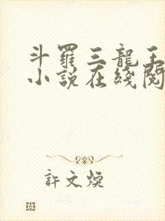 斗罗三龙王传说小说在线阅读