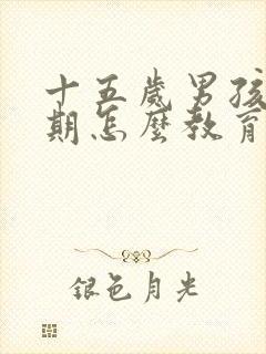 十五岁男孩叛逆期怎么教育