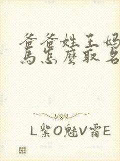 爸爸姓王妈妈姓马怎么取名