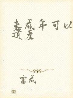 未成年可以继承遗产