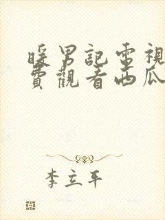 暖男记电视剧免费观看西瓜