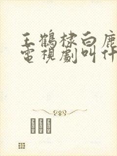 王鹤棣白鹿演的电视剧叫什么