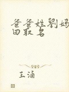 爸爸姓刘妈妈姓田取名封面