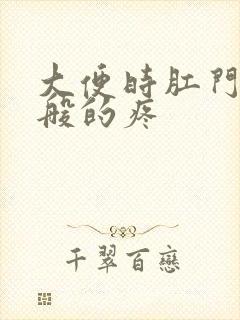 大便时肛门撕裂般的疼