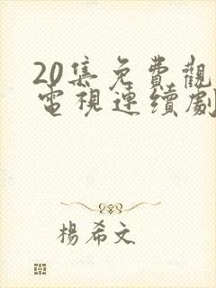 20集免费观看电视连续剧封面