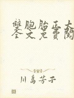 双胞胎正太小说全文免费阅读