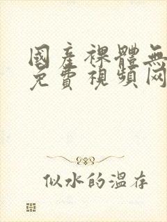 国产裸体无遮挡免费视频网站