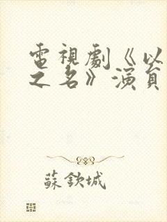 电视剧《以家人之名》演员表