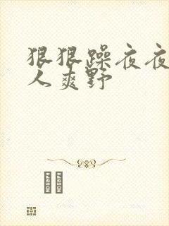 狠狠躁夜夜躁人人爽野