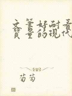 文笔好耐看的高质量的现代言情小说