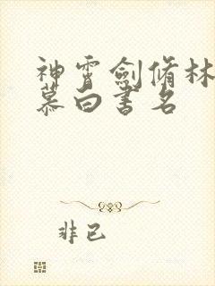 神霄剑修林枫苏慕白书名