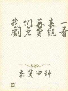 我们再来一次日剧免费观看高清