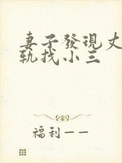 妻子发现丈夫出轨找小三