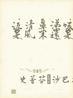 流清鼻涕咳黄痰是风寒还是风热