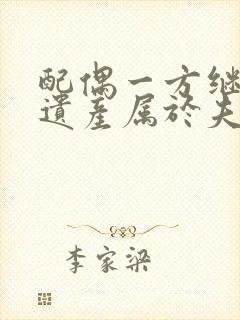 配偶一方继承的遗产属于夫妻共同财产吗封面