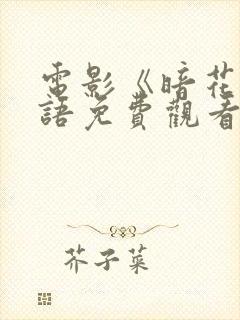 电影《暗花》国语免费观看