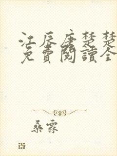 江辰唐楚楚小说免费阅读全文龙王医婿