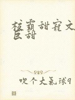 校霸甜宠文推荐巨甜