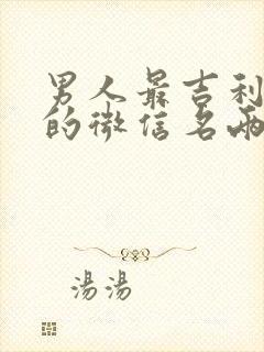 男人最吉利旺财的微信名两个字