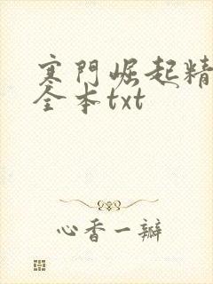 寒门崛起精校版全本txt