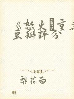 《怒火·重案》豆瓣评分